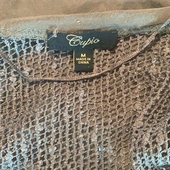 Cupio Lace Accented Olive Green Tank Top - Picture 4 of 5
